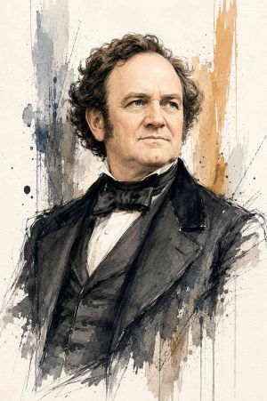 Retrato de P. T. Barnum, empresario y showman estadounidense