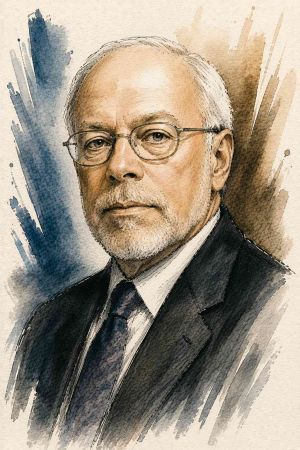 Retrato de Paul Singer con traje formal