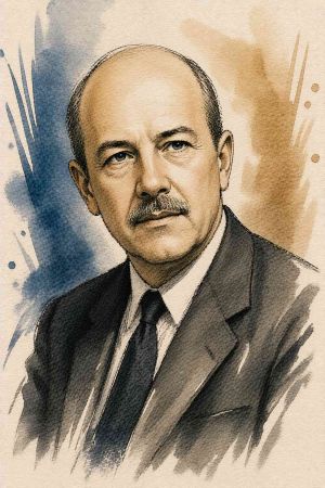 Retrato en blanco y negro de Talcott Parsons