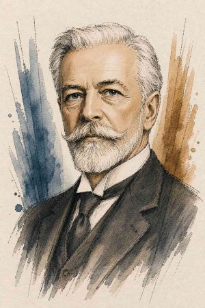 Retrato en blanco y negro de Henri Fayol, ingeniero y teórico de la administración