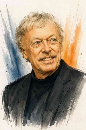 Retrato de Phil Knight, empresario y cofundador de Nike