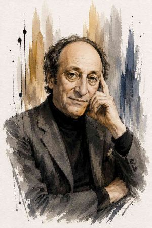 Retrato de Milton Glaser con gafas y barba