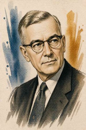 Retrato en blanco y negro de Warren Weaver