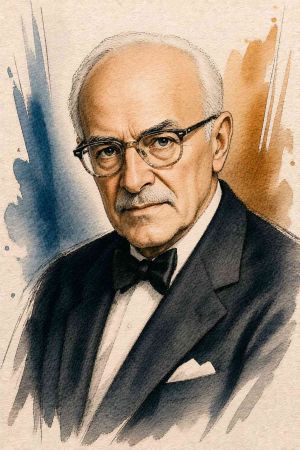 Retrato en blanco y negro de Joseph Juran