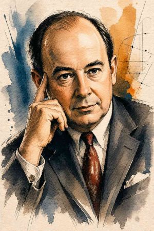 Retrato en blanco y negro de John von Neumann