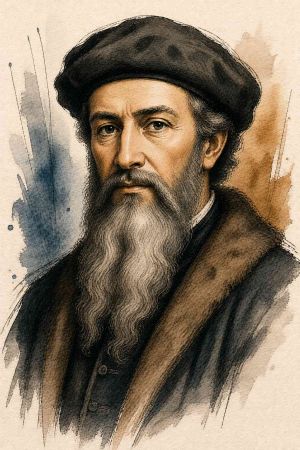 Retrato histórico de Johannes Gutenberg