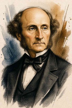 Retrato clásico de John Stuart Mill