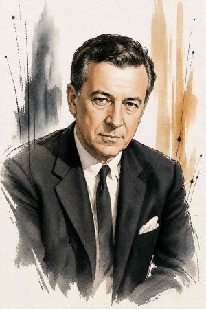 Retrato de Vance Packard, escritor y crítico de la publicidad