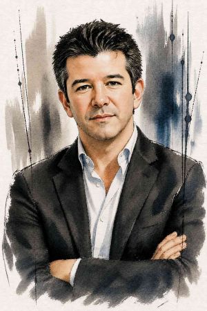 Retrato de Travis Kalanick en un evento empresarial